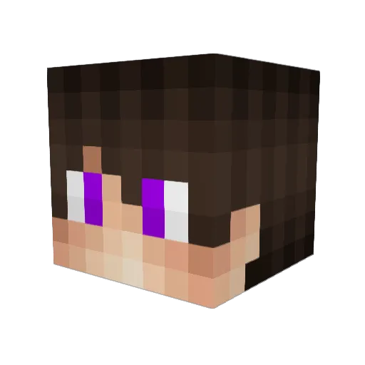 Mullinho Minecraft avatar head, 3D render