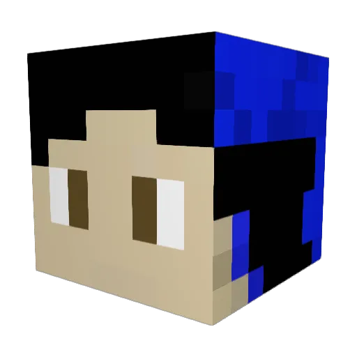 Mulsucc Minecraft avatar head, 3D render