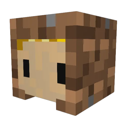 Multeskjegg Minecraft avatar head, 3D render