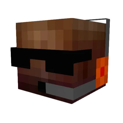 MultiBobby Minecraft avatar head, 3D render