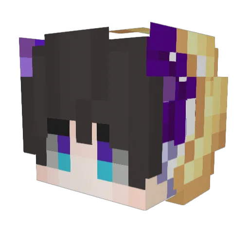MultiEcho Minecraft avatar head, 3D render