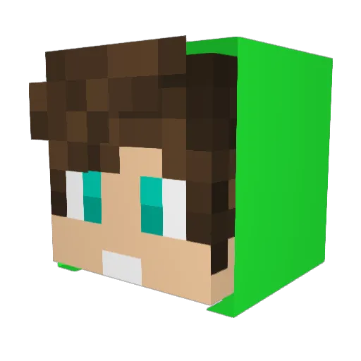 MultiGamesXd Minecraft avatar head, 3D render