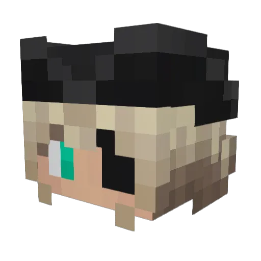 MultiKl Minecraft avatar head, 3D render