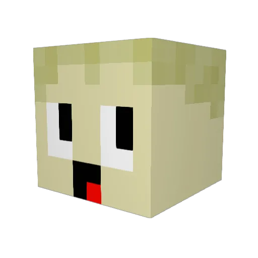 MultiPIX Minecraft avatar head, 3D render