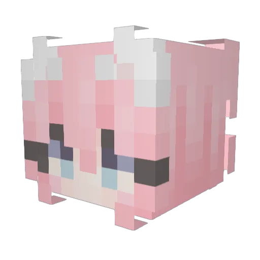 Multi_arm Minecraft avatar head, 3D render
