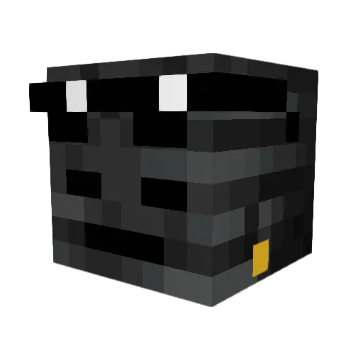 Multibun Minecraft avatar head, 3D render