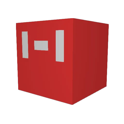 Multicoroled Minecraft avatar head, 3D render