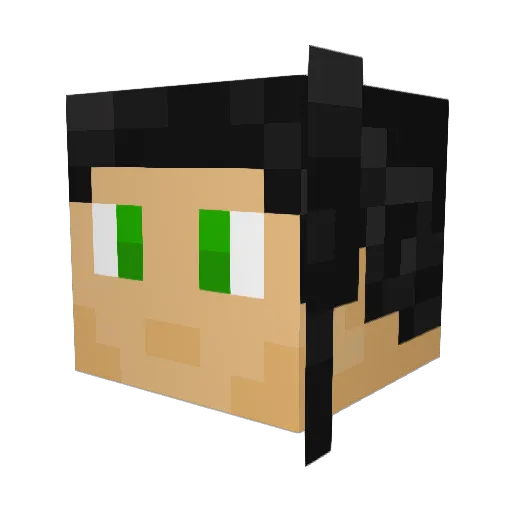 Multidexteria Minecraft avatar head, 3D render