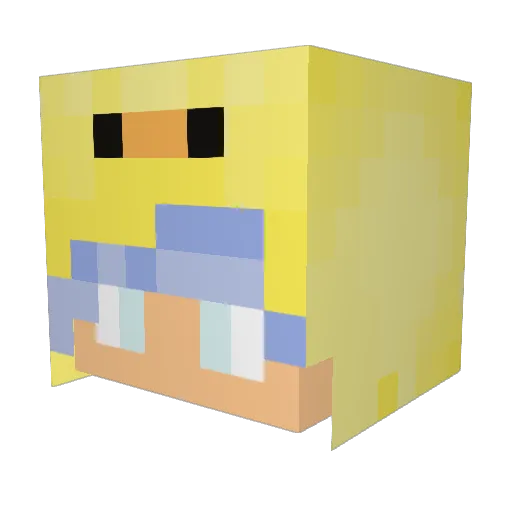 Multiedk916 Minecraft avatar head, 3D render