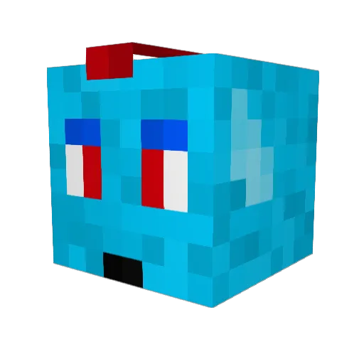 Multilol Minecraft avatar head, 3D render