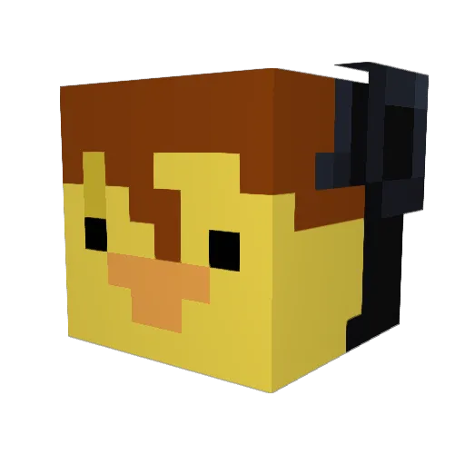 Multinight45 Minecraft avatar head, 3D render