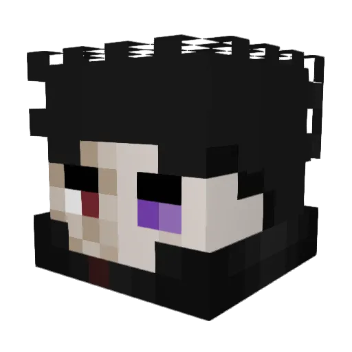Multiplayer333 Minecraft avatar head, 3D render