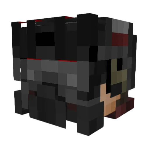 Multiplied_ Minecraft avatar head, 3D render