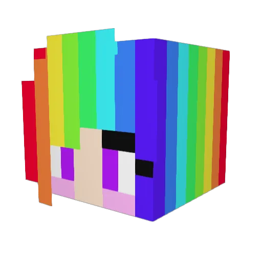 Multissi Minecraft avatar head, 3D render