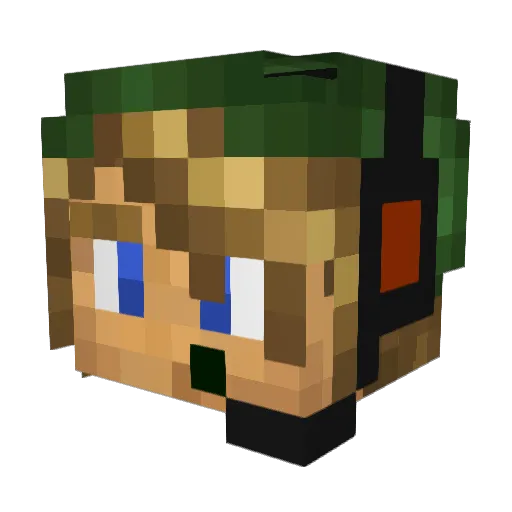 Multisunlord Minecraft avatar head, 3D render