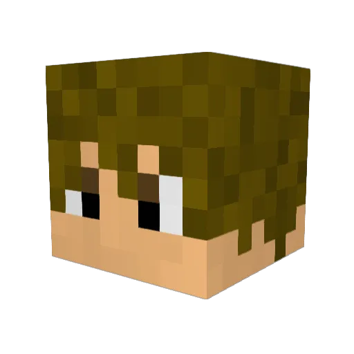 Multrix Minecraft avatar head, 3D render