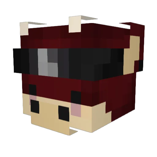 Mumbe Minecraft avatar head, 3D render