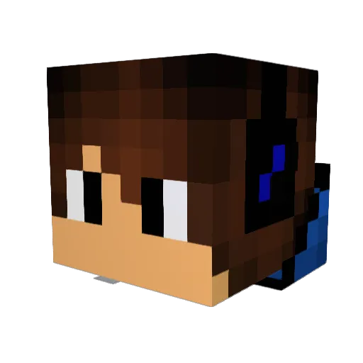 Mumbles83 Minecraft avatar head, 3D render