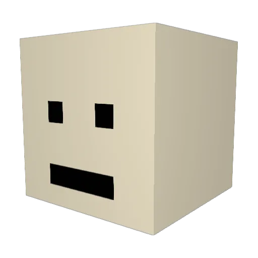 MumboJ Minecraft avatar head, 3D render