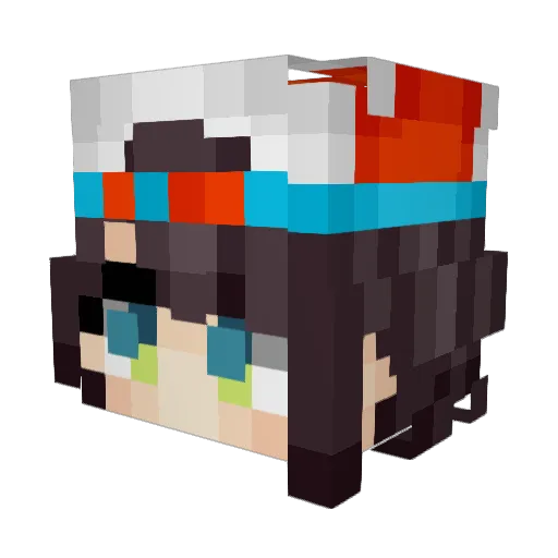 Mumei113 Minecraft avatar head, 3D render