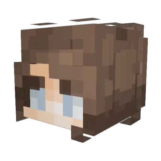 MumiMamaa Minecraft avatar head, 3D render