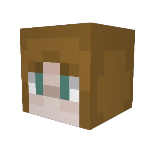 Mumin4444 Minecraft avatar head, 3D render