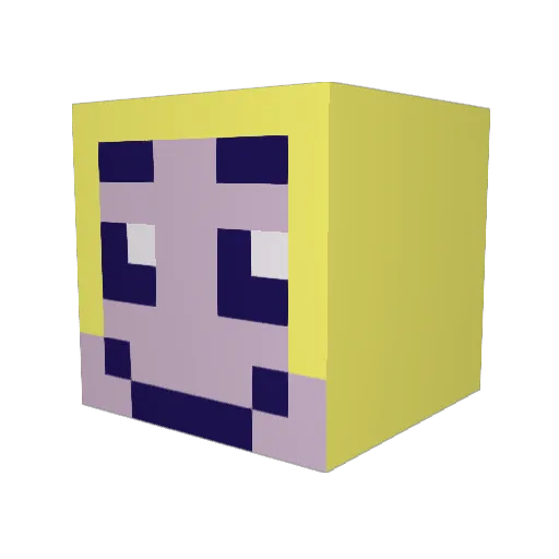 Mumma999 Minecraft avatar head, 3D render
