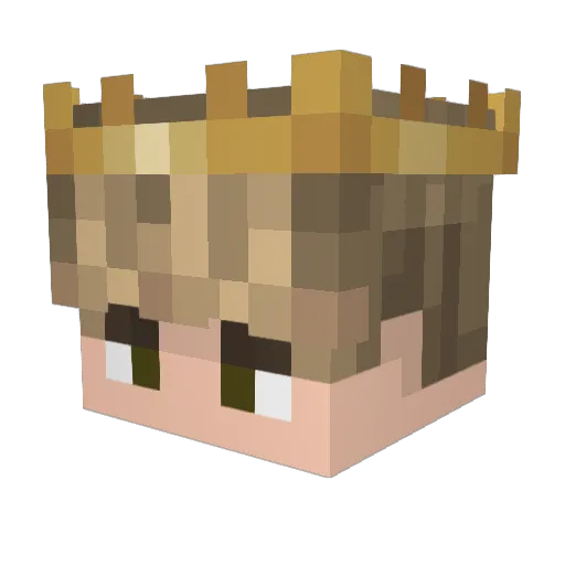 MummyKing Minecraft avatar head, 3D render