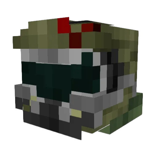 MummyRage Minecraft avatar head, 3D render