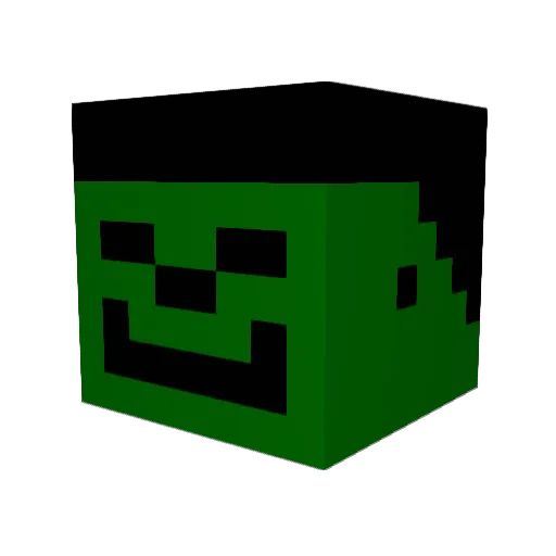 Mumsbum Minecraft avatar head, 3D render