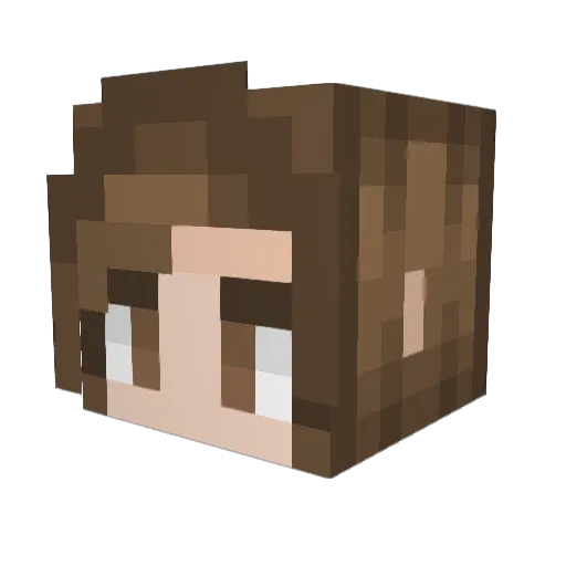 Mumsile Minecraft avatar head, 3D render