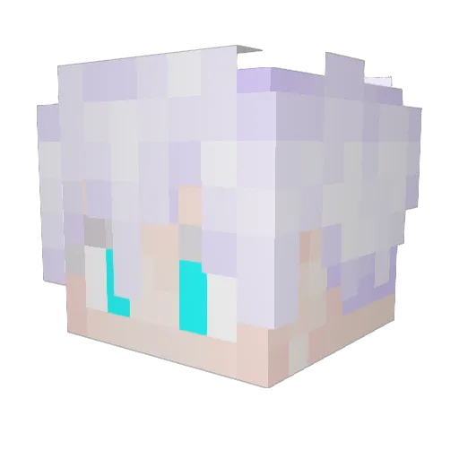 Mumudani Minecraft avatar head, 3D render