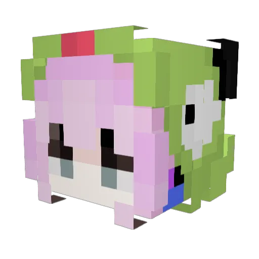 Mumuicusy Minecraft avatar head, 3D render