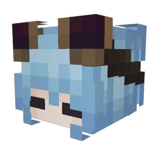 MumukaGG Minecraft avatar head, 3D render