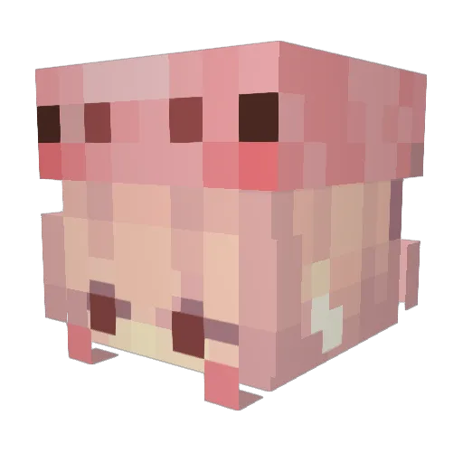 Mumukatsu Minecraft avatar head, 3D render