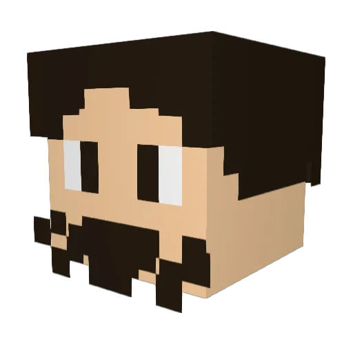 Munasto Minecraft avatar head, 3D render
