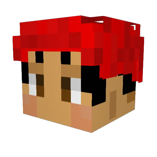 MunchE3 Minecraft avatar head, 3D render