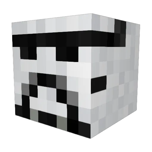 MunchKidMan Minecraft avatar head, 3D render