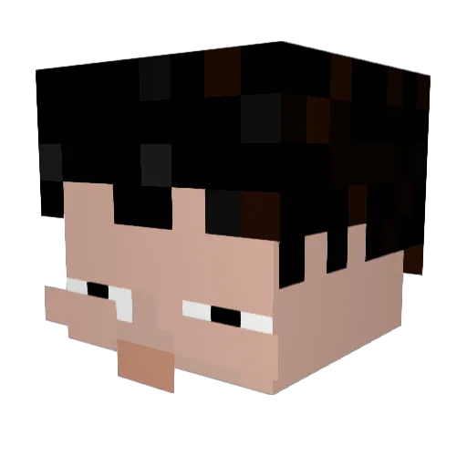 Muncheo Minecraft avatar head, 3D render