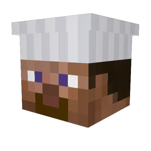 Munchie Minecraft avatar head, 3D render