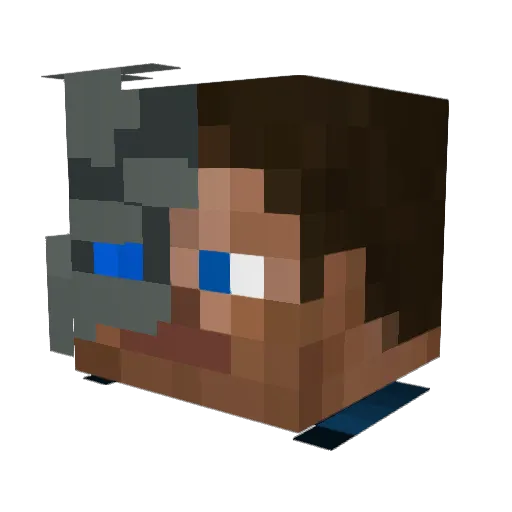 MunchkinDiL Minecraft avatar head, 3D render
