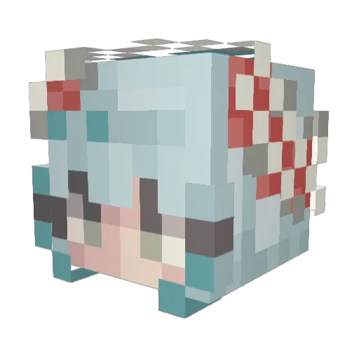 MunchkinPrincess Minecraft avatar head, 3D render