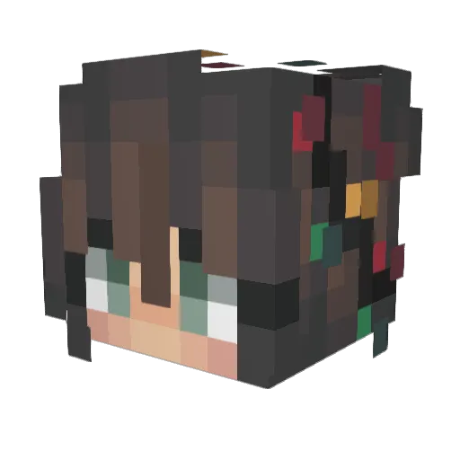 Munchkinnn Minecraft avatar head, 3D render