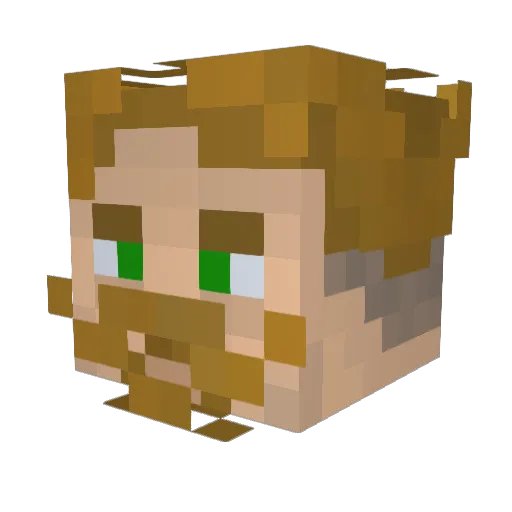 Munchlaxpc Minecraft avatar head, 3D render