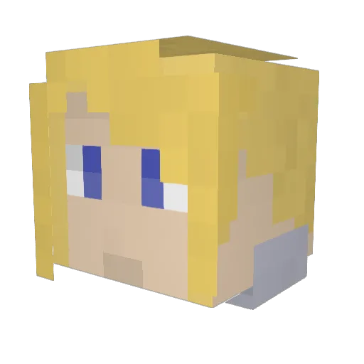 Munchulax Minecraft avatar head, 3D render