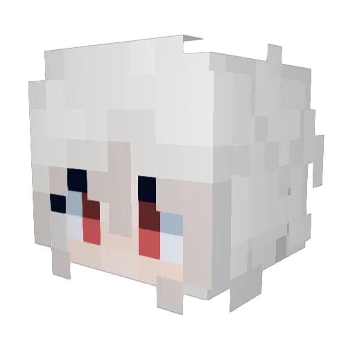 MunchyPotatoe Minecraft avatar head, 3D render