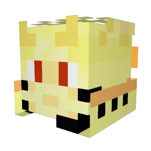 Munchys Minecraft avatar head, 3D render