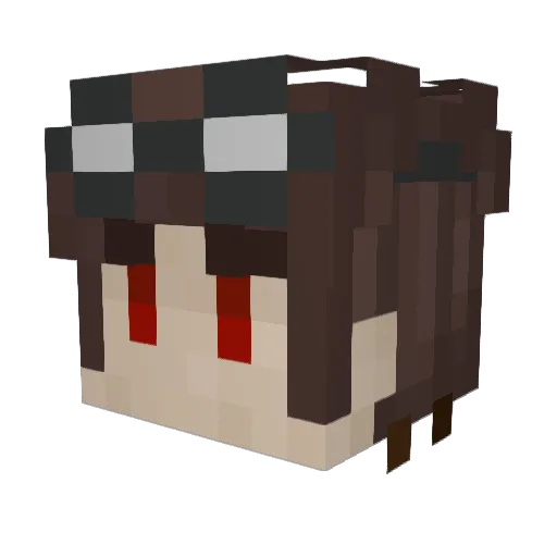 Muncible Minecraft avatar head, 3D render