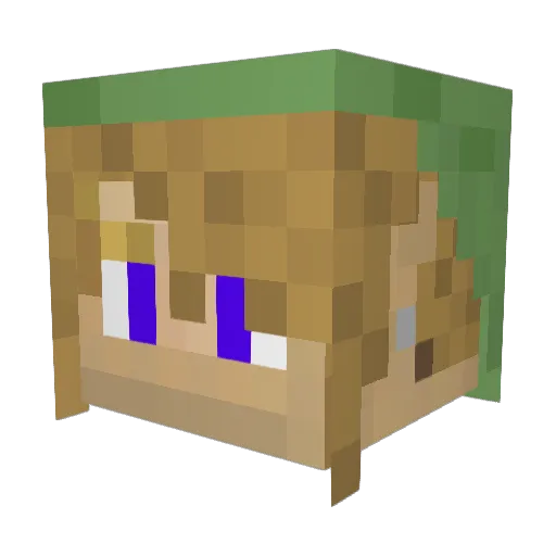 Mundane0 Minecraft avatar head, 3D render