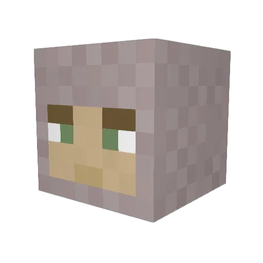 Mundiz Minecraft avatar head, 3D render